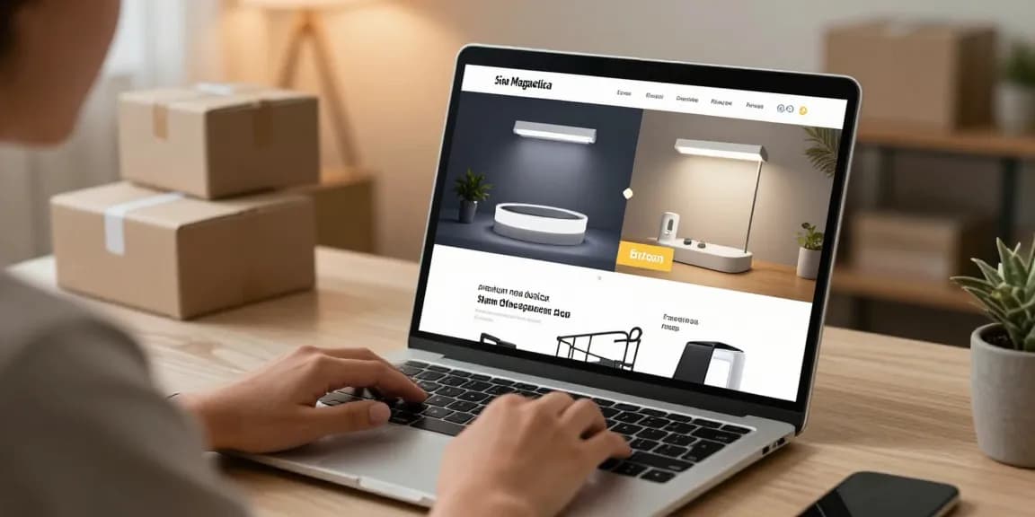 Sina magnetica LED solutions for online shopping, showcasing top deals and e-commerce platforms.