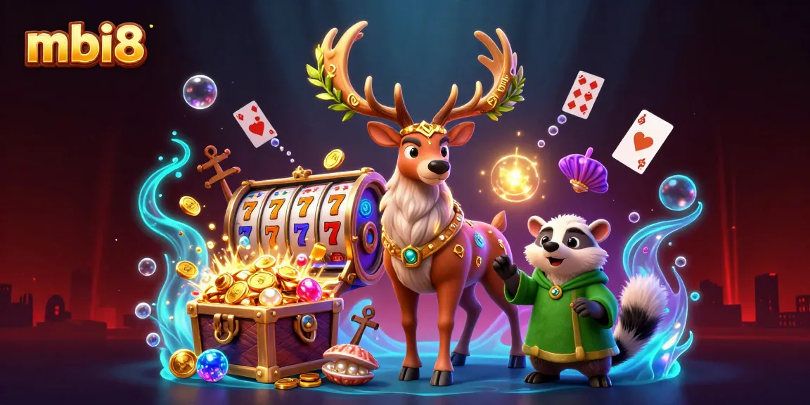 Join the gaming excitement at mbi8 with spinning slot reels, vibrant characters, and underwater treasure.