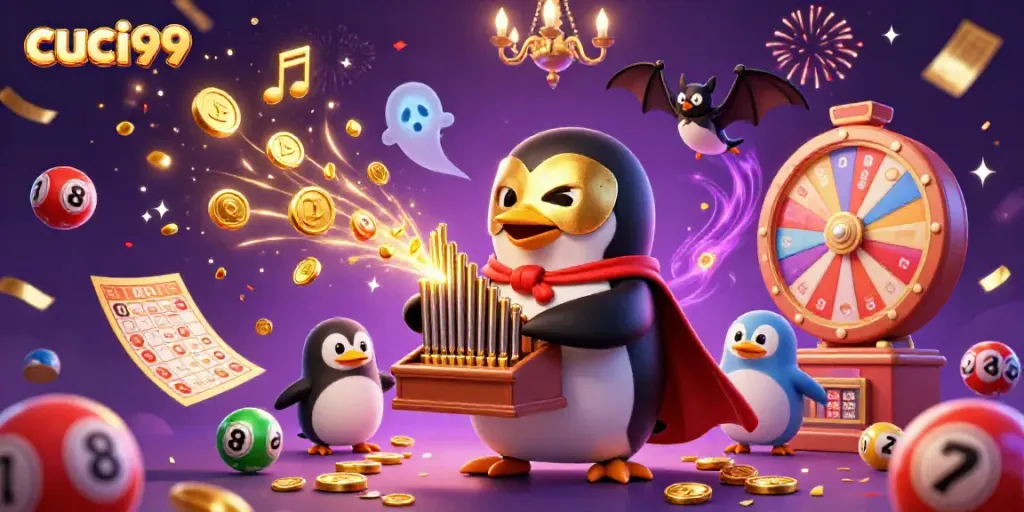 Cuci99 offers thrilling casino experiences with vibrant characters, gold coins, and dynamic game elements.