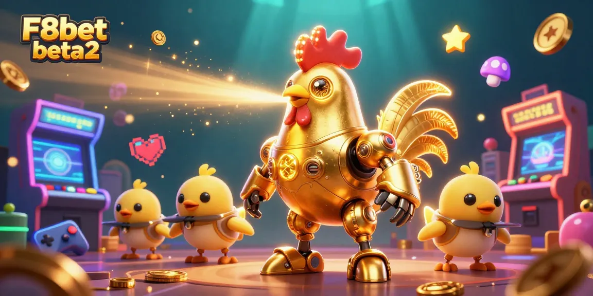 Bet and win on F8bet beta2 with dynamic golden rooster robot action and thrilling game machines.