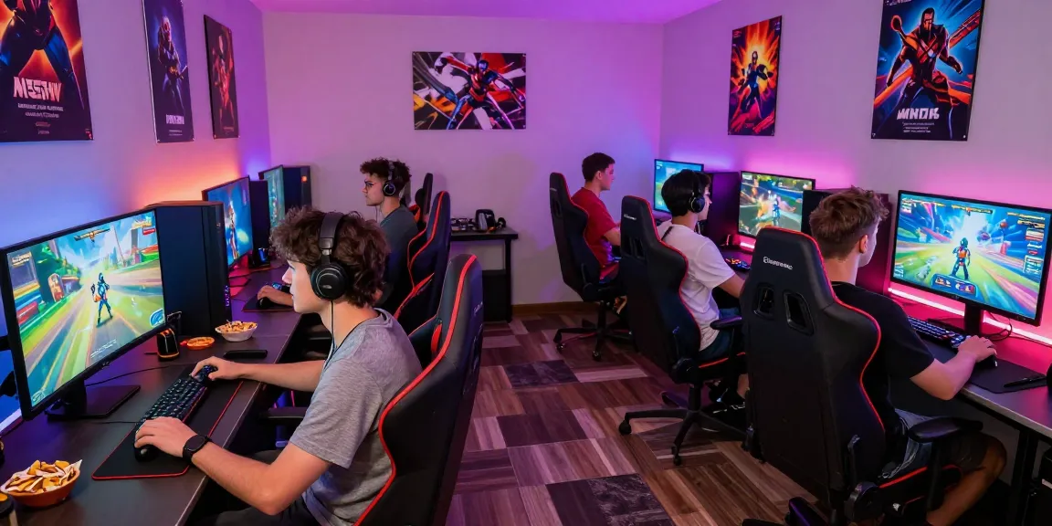 A group enjoying NSFW APK gaming experience in a lively setup.