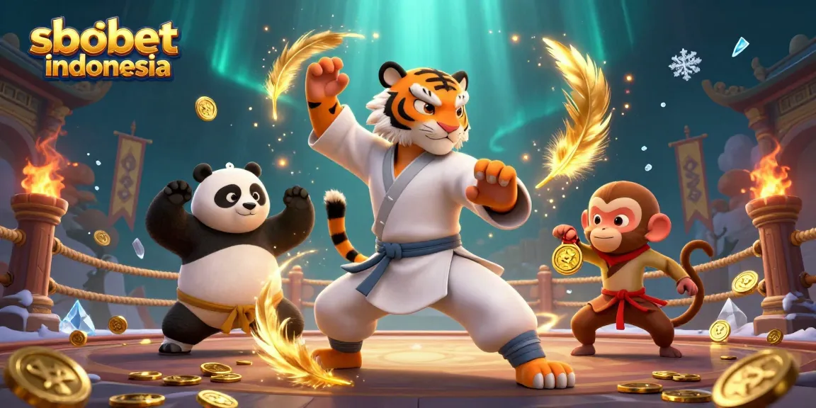 Engage in sbobet indonesia as a kung fu tiger master teaches betting strategies with fun characters.