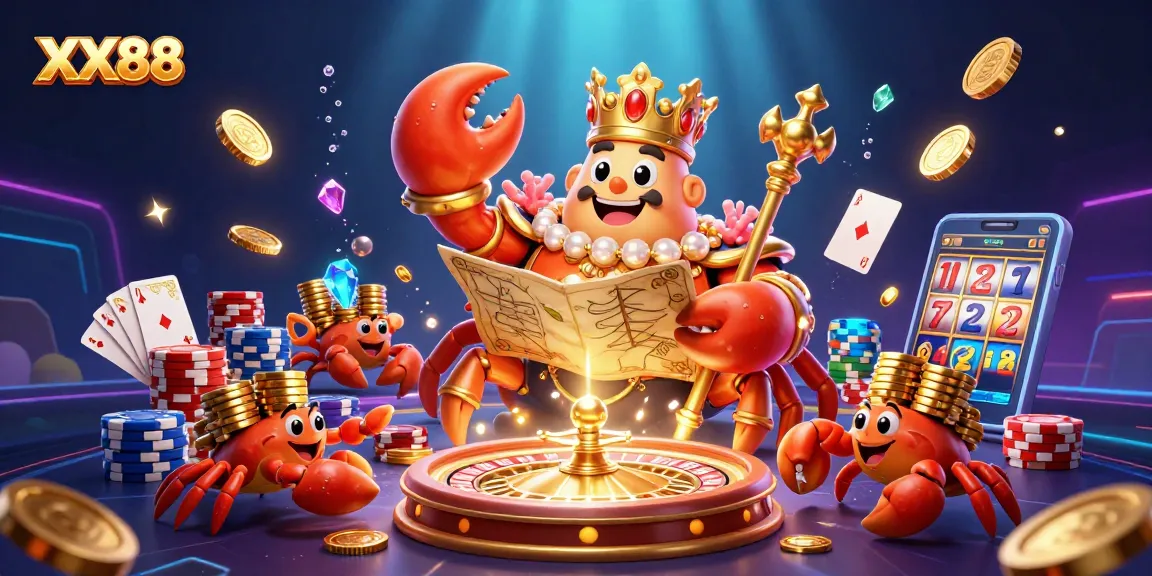 Experience thrilling gameplay with XX88 in a vibrant, action-packed 3D casino scene.