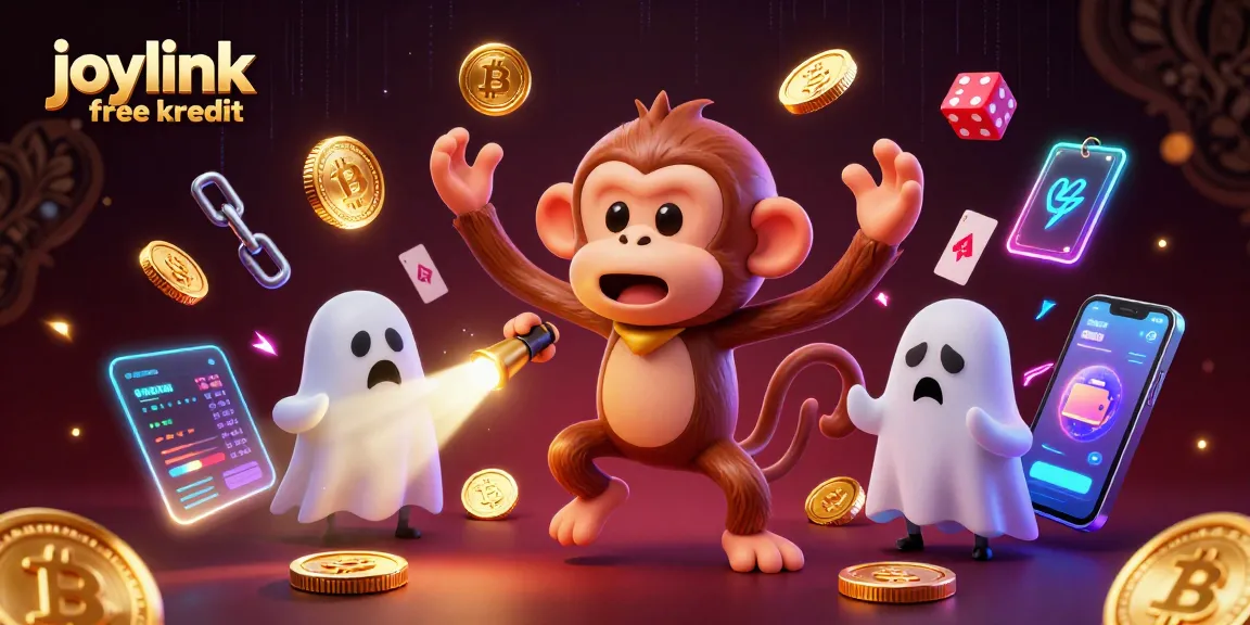 Engage with joylink free kredit as the poltergeist monkey juggles glowing coins in a haunted casino.