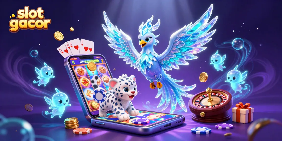 Engage with slot gacor as a 3D phoenix scatters light while interacting with gaming elements.