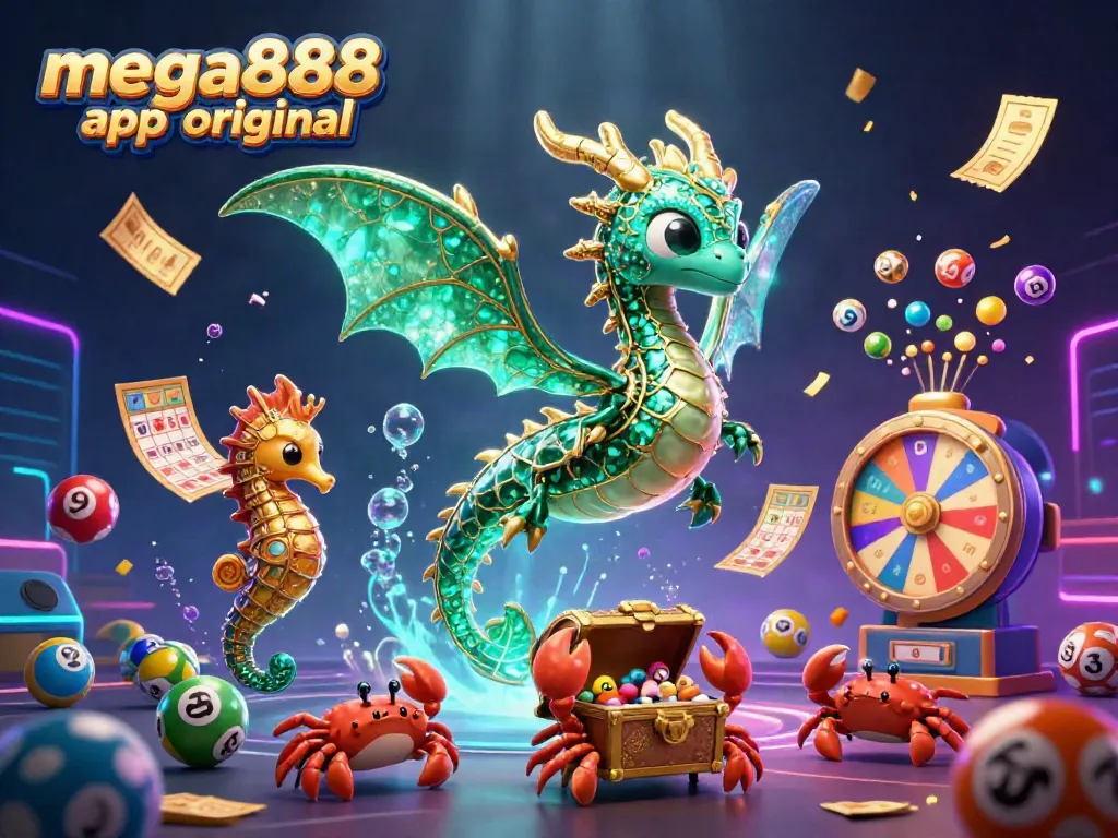Experience the mega888 app original with vibrant, dynamic gaming elements in a mesmerizing underwater scene.